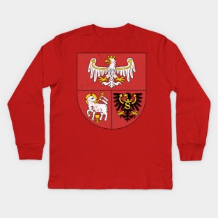 Warmian-Masurian Voivodeship, Poland - Vintage Distressed Style Design Kids Long Sleeve T-Shirt